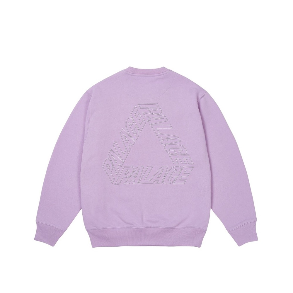 PALACE OUTLINE P-3 CREW BLOOM PURPLE Crewneck Sweatshirt Men’s Size Large.